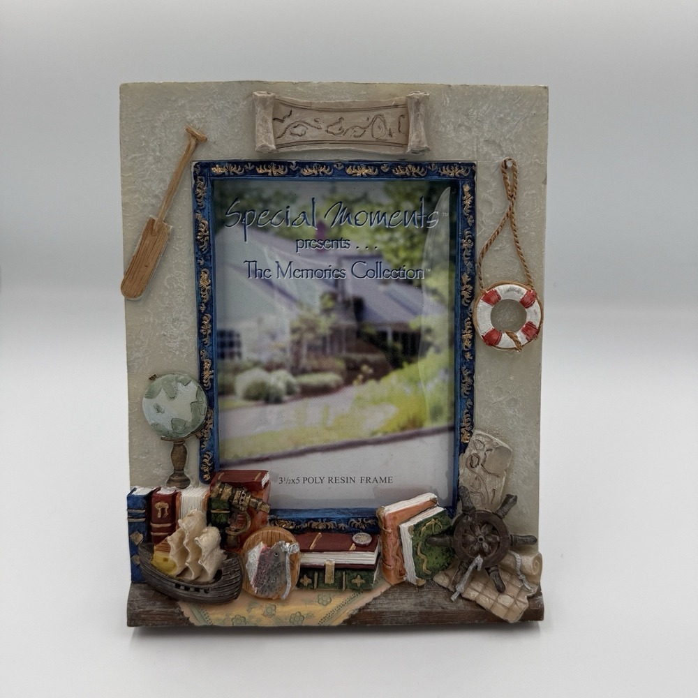 Special Moments Memories Collection Nautical Picture Frame Boat Water 3.5"x5"